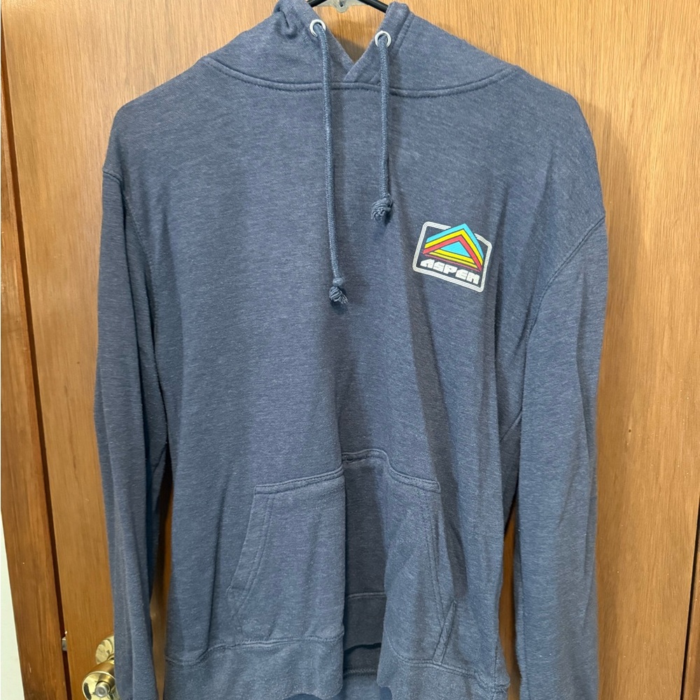 Blue Hoodie for Men Aspen Colorado